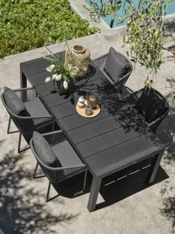 TYDALMesa de jardín TYDAL A95xL208/272 negro