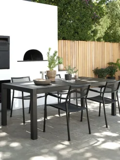 TYDALMesa de jardín TYDAL A95xL208/272 negro