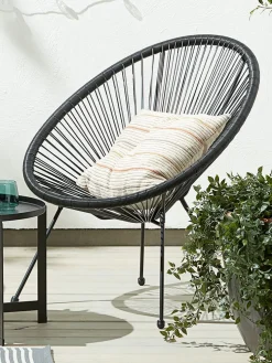 UBBERUPSillón de exterior UBBERUP negro