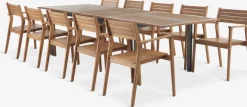 ULBJERG + HAMRAMesa ULBJERG L214/297 + 4 sillas HAMRA madera dura