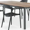ULBJERG + NANNESTADMesa ULBJERG L214/297 madera dura + 4 sillas NANNESTAD