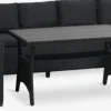 ULLEHUSEConjunto muebles jardín ULLEHUSE 9 plazas almacenaje negro