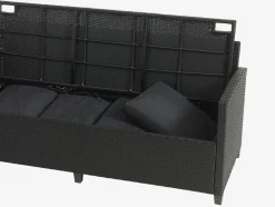 ULLEHUSEConjunto muebles jardín ULLEHUSE 9 plazas almacenaje negro