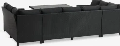 ULLEHUSEConjunto muebles jardín ULLEHUSE 9 plazas almacenaje negro