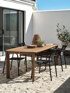 UVDAL + HEMSEDALMesa UVDAL L223 madera dura + 4 sillas HEMSEDAL negro
