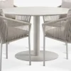 VAMDRUP + GILJAMesa VAMDRUP Ø120 + 4 sillas GILJA beis