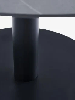 VAMDRUP + INGSTRUPMesa VAMDRUP Ø120 gris + 4 sillas INGSTRUP negro