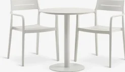 VAMDRUP + INGSTRUPMesa VAMDRUP Ø70 + 2 sillas INGSTRUP beis