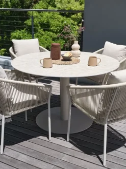 VAMDRUPMesa de jardín VAMDRUP Ø120 beis