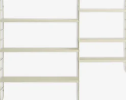 VANDRUPEstante de pared VANDRUP 6 estantes regulables beis