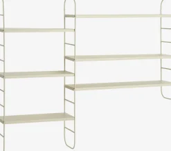 VANDRUPEstante de pared VANDRUP 6 estantes regulables beis
