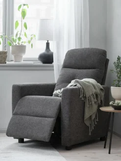 VEJLBYSillón reclinable VEJLBY tela gris oscuro