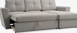 VEJLBYSofá cama chaise longue VEJLBY tela arena claro