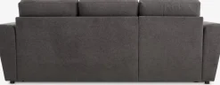 VEJLBYSofá cama con chaise longue VEJLBY tela gris oscuro