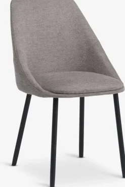 VELLEVSilla de comedor VELLEV tela arena/negro