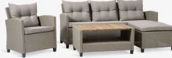 VENConjunto muebles jardín VEN 4 plazas chaise longue natural