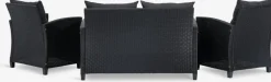 VENConjunto muebles jardín VEN 4 plazas negro