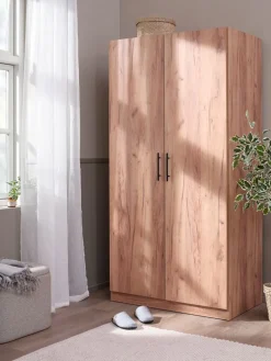 VIBYArmario VIBY 101x200 2 puertas color roble salvaje natural