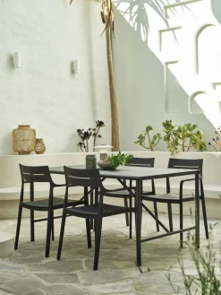 VIERLI + INGSTRUPMesa VIERLI L149 + 4 sillas INGSTRUP negro