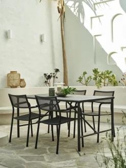 VIERLIMesa de jardín VIERLI A90xL149 negro