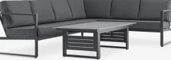 VONGEConjunto muebles jardín VONGE 6 plazas negro