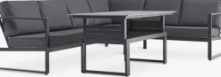 VONGEConjunto muebles jardín VONGE 6 plazas negro