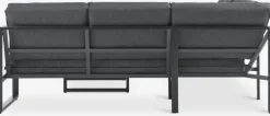 VONGEConjunto muebles jardín VONGE 6 plazas negro