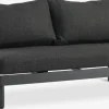 VOSSSofá de exterior VOSS 2 plazas negro