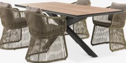 YPNASTED + STORDALENMesa YPNASTED L215 + 4 sillas STORDALEN natural